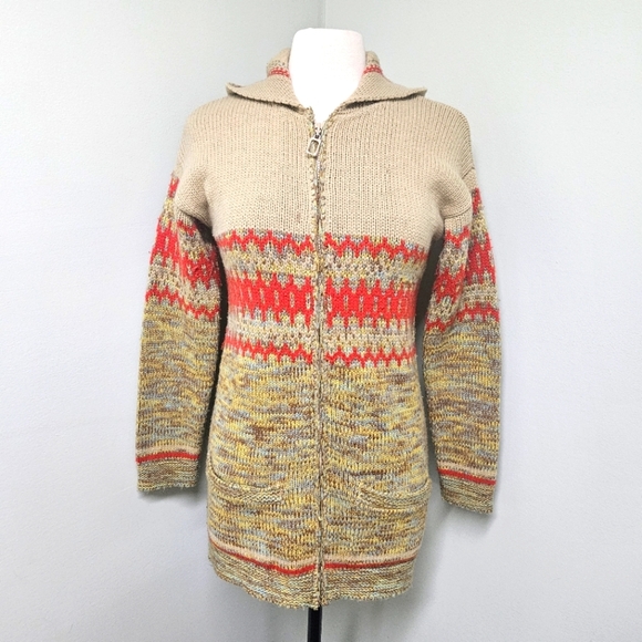 BDG Guaranteed Tough Vintage Zip Cardigan Sweater Hoodie Pockets Y2K Small - Picture 7 of 9